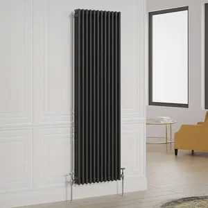 G-Rad Black Triple Column Vertical Radiator - (H) 1800 x (W) 555mm