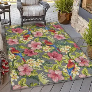 Tropicana Multicolour Floral Large Indoor & outdoor Rug, (L)235cm x (W)160cm