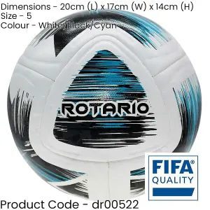 FIFA Official Pro Quality Match Football - Size 5 White/Black/Blue High Rebound