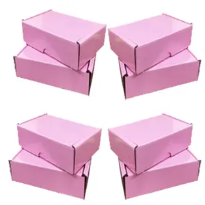 25 x Shiny Pink (6" x 4" x 1.5") Coloured Cardboard Postal Shipping Mailing Die Cut Boxes