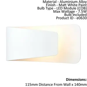 Wall Light Matt White Paint 7.5W LED Module Dimmable Living Room