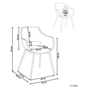 Beliani Minimalist Set of 4 Chairs MILLERS White