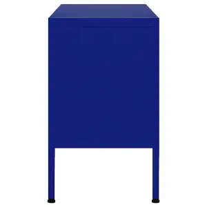 Berkfield TV Cabinet Navy Blue 105x35x50 cm Steel