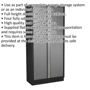 915mm Full Height Modular Storage Cabinet with Double Doors and Adjustable Shelves