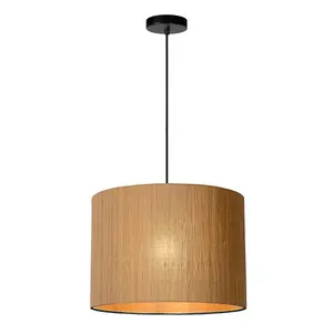 Lucide Magius Scandinavian Pendant Light 42cm - 1xE27 - Light Wood