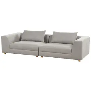 3 Seater Sofa Light Grey LERMON