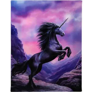 Anne Stokes Black Unicorn Canvas Black (Small)