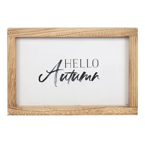 Something Different Hello Autumn Wooden Frame Sign Natural (One Size)