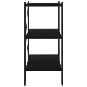 Berkfield 3-Tier Shelving Unit Black 80x40x92 cm