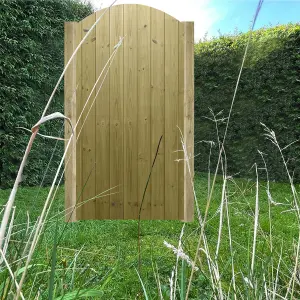 Premier Garden Supplies Pedestrian Gate 180cm (6ft) High x 90cm Wide Tongue & Groove Arch Top Fully Framed Single Swing Gate