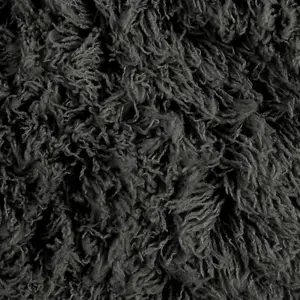 Fluffy Shaggy Rug Soft Rugs Bedroom Carpet Area Mat, Charcoal - 80 x 150cm