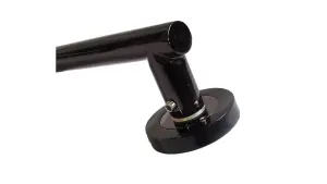 Door Handles T Bar Straight Lever on Rose Latch - Black Nickel 125mm