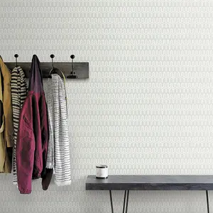 Galerie Geometrix Light Greys Zig Zag Smooth Wallpaper