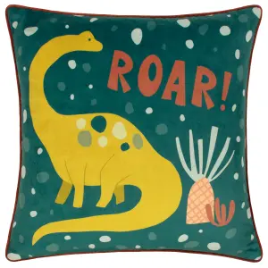 little furn. Roar Piped Velvet Polyester Filled Cushion