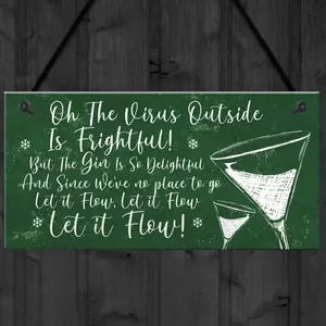 Funny Bar Sign Lockdown Gift Kitchen Garden Gin Bar Sign Gin Gift For Her