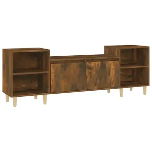 Berkfield TV Cabinet Smoked Oak 160x35x55 cm Engineered Wood