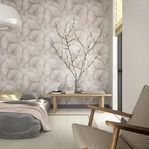 Galerie Kumano Pink Textured Palm Leaf  Wallpaper