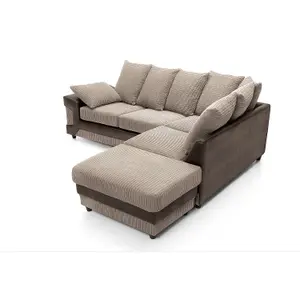 Dino Corner Sofa in Brown Right Facing