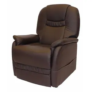 Dream Comfort Rise & Recline Chair - Chocolate PU Leather