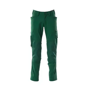 Mascot Accelerate Stretch Trousers with Kneepad Pockets - Green   (36.5) (Leg Length - Long)