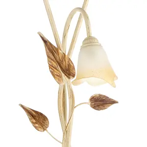 Luminosa Vanda 3 Light Multi Arm Floor Lamp, Ivory