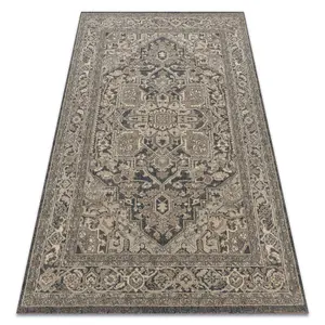 Wool Carpet LEGEND 468 10 GB500 OSTA - Rosette, frame, exclusive grey  240x340 cm