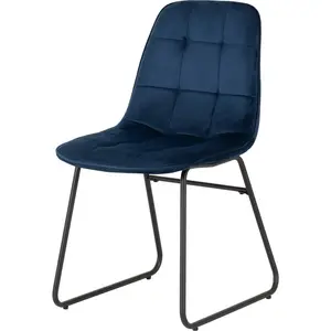 Mizer Upholstered Dining Chair (Set of 2) Blue