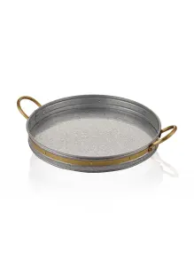 Rozi Galvin Collection Round Serving Tray - 5 cm (H) x 52 cm (W) x 42 cm (D)