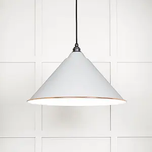 White Gloss Hockley Pendant in Flock