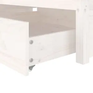 Berkfield Bed Frame with Drawers White 90x200 cm