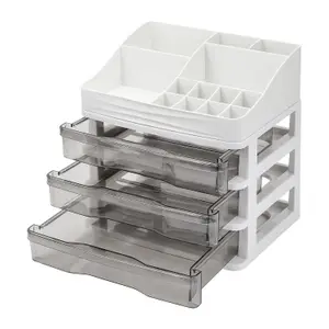 Makeup Organizer - Cosmetic Organiser Transparent Drawer -Cosmetic Box Tray with Drawers - Vanity Countertop Display Case