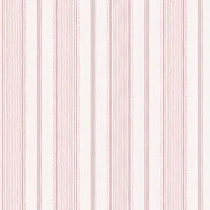 Laura Ashley Heacham Blush Stripe Smooth Wallpaper Sample