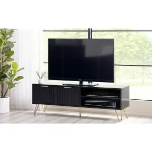 Premium Matte Black TV/Media Unit