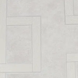 Boutique Gilded Greek Key Pearl Geometric Wallpaper