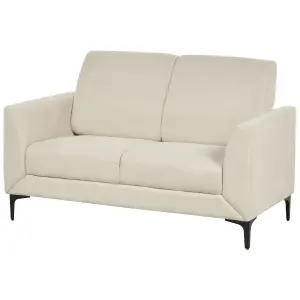 2 Seater Fabric Sofa Beige FENES