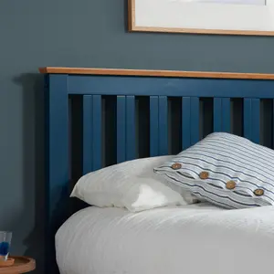 Single Navy Blue Ottomam Bed 3FT Storage Bed Frame Birlea Phoenix