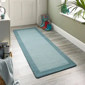 Origins Borders Duck Egg Rug 160 X 230