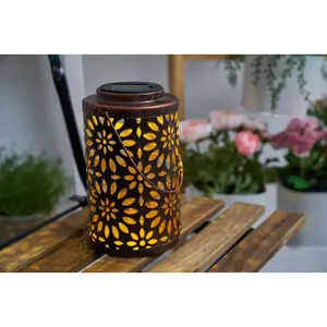 Normani 7.28'' Solar Powered Integrated LED Outdoor Lantern