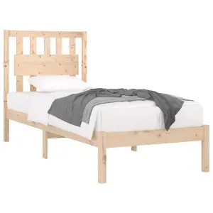 Berkfield Bed Frame Solid Wood Pine 90x190 cm 3FT Single