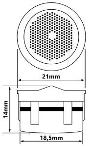 PEPTE 6 L/min 22/24mm Faucet Tap Aerator Plastic Insert Replacement