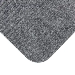 JVL Delta Scraper Doormat, 40x60cm, Grey