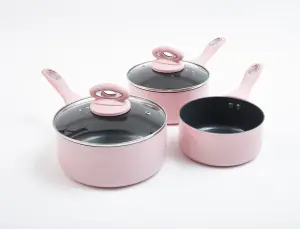 Cermalon Blush Pink 5 Piece Cookware Set