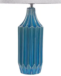 Beliani Traditional Ceramic Table Lamp Blue ABAVA