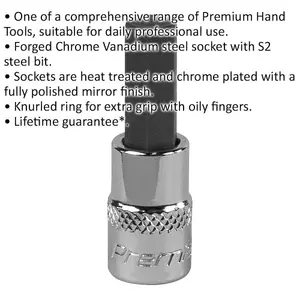 7mm Chrome Vanadium Forged Hex Socket Bit - Durable 1/4" Drive Tool