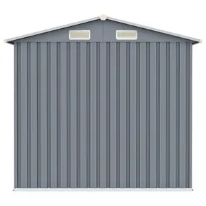 vidaXL Garden Shed 205 x 129 x 183 cm Galvanised Steel Grey