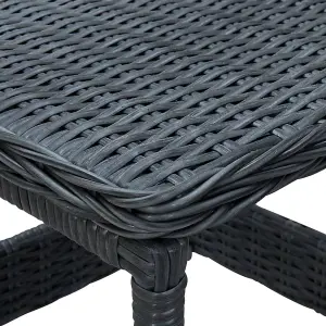 Berkfield Garden Table Dark Grey 45x45x46.5 cm Poly Rattan