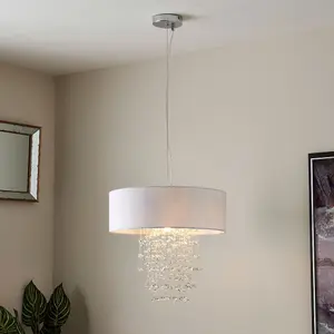 Arianna Satin Nickel Ceiling Pendant