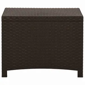 Berkfield Garden Storage Box 60x54x41 cm PP Rattan Brown