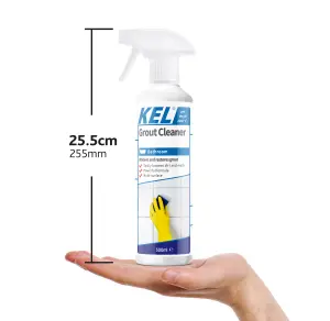 KEL - Grout Cleaner, Ready-To-Use Grout Cleaner Spray, Removes Stubborn Dirt, Marks & Stains On Tiled Walls & Floors - 500ml