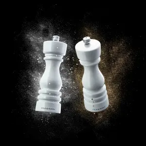 Cole & Mason London White Gloss Salt & Pepper Mill Set 180mm